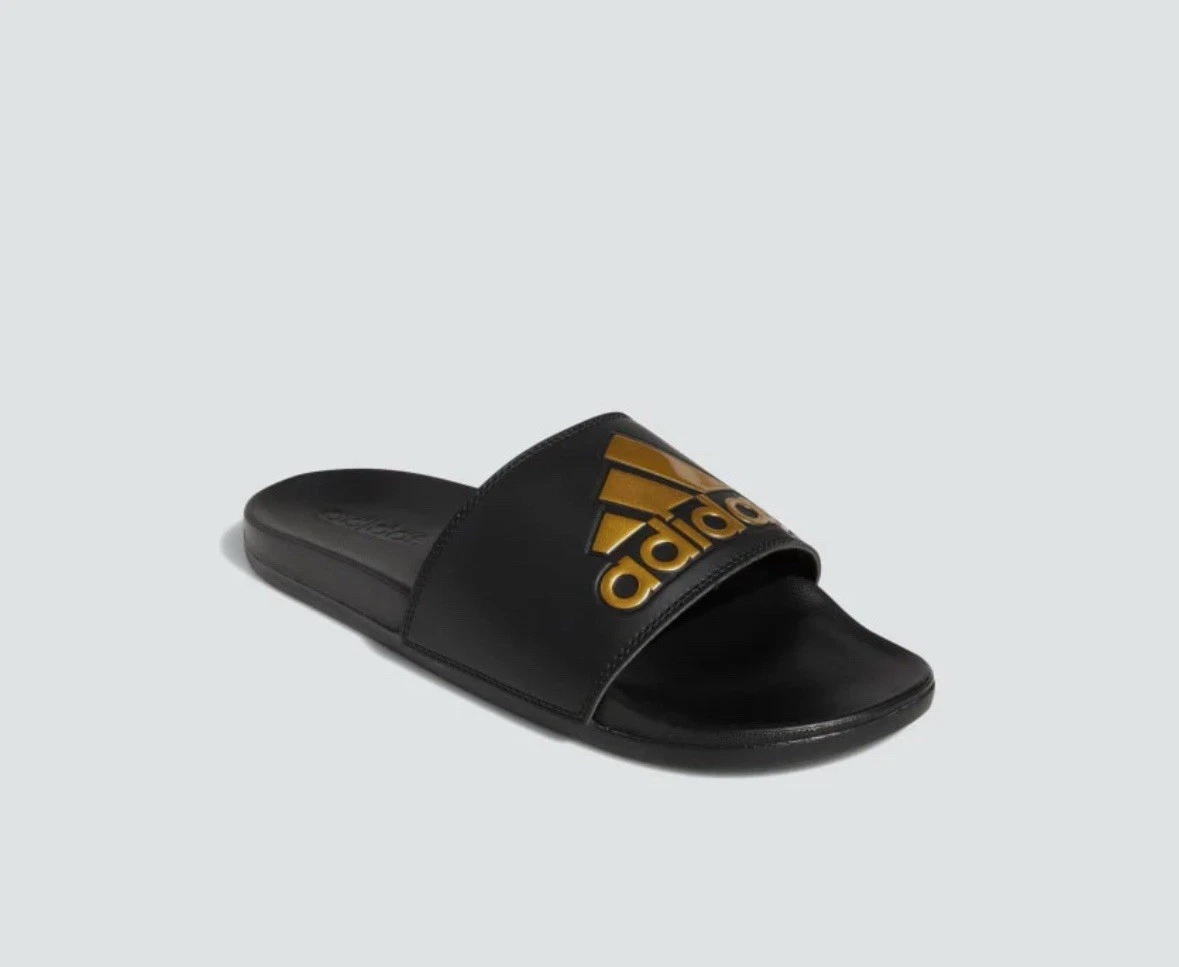 Adidas Adilette Comfort Scarpe da Uomo Taglia USA 10 Nero Oro