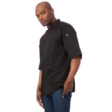 Chef Works Men's Montreal Cool Vent Chef Coat, Black, 4X-Large