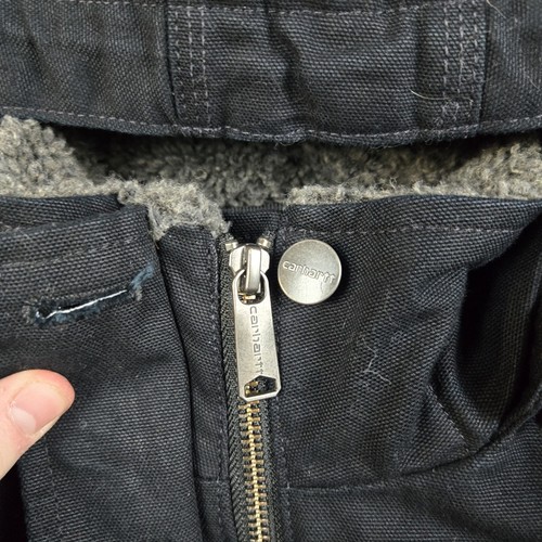 Carhartt Jacket Womens Large Black 105512 BLK Chore Barn Coat Workwear Loose Fit - Picture 9 of 19