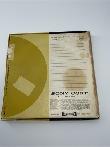 Sony SLH Reel to Reel Recording Tape, LP, 7" Reel, 1800 ft - Picture 2 of 8