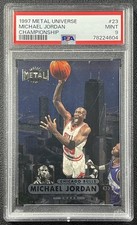 MICHAEL JORDAN PSA 9 1997-98 SKYBOX METAL UNIVERSE CHAMPIONSHIP #23 BULLS 604