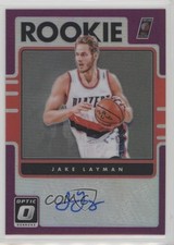 2016 Panini Donruss Optic Rookie Signatures Purple Prizm Jake Layman #42 Auto RC