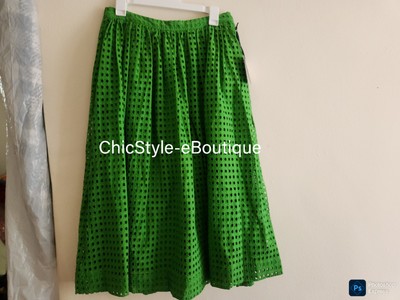 Kate Spade New York x Target eyelet Volume Midi Skirt Sz XS