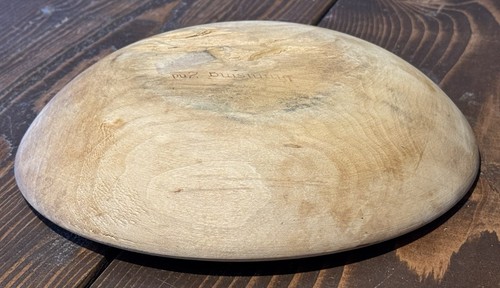 Wood Primitive Rustic Munising Dough Bowl Out of Round 9” Farmhouse Decor - Picture 12 of 12