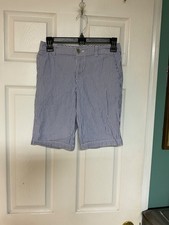 Kids Boys Polo Ralph Lauren Blue Seersucker Shorts Size 14 CON89 