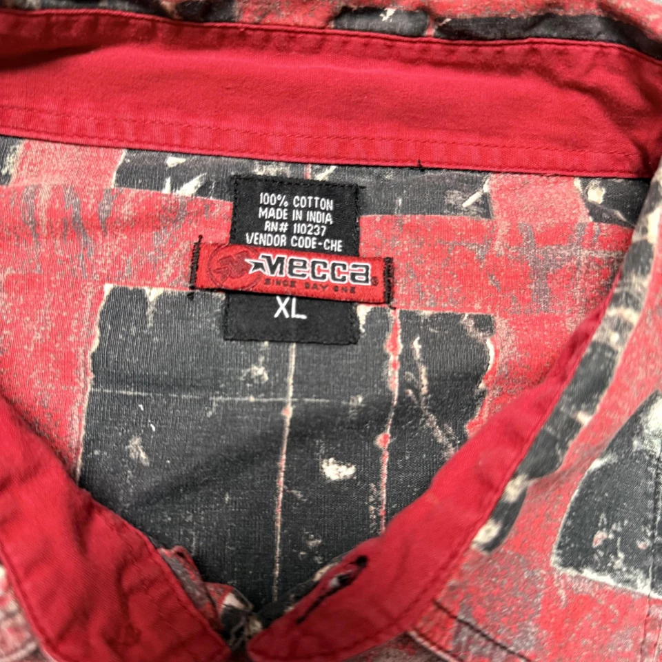 Vintage Y2K MECCA streetwear skate hiphop rap AOP shirt XL - Image 4 of 4