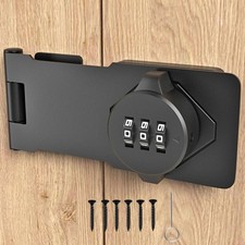 3Digit Combination Lock Black Keyless Zinc Alloy Cabinet Door Latch Padlock