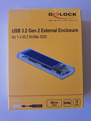 Delock Externes Gehäuse für M.2 NVMe PCIe SSD mit USB Type-C™ Buchse transparent - Bild 2 von 4