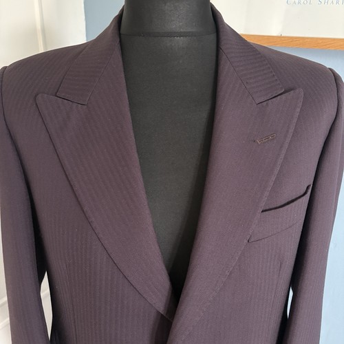 Magee Morning Tailcoat UK 40R Purple Plum Wool Wedding Jacket Masonic Formalwear - Picture 3 of 13