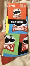 PRINGLES CHIPS COLORFUL SOCKS CREW SIZE 6-13 SHOE MEN/WOMEN 👟👞 STOCKING STUFFE