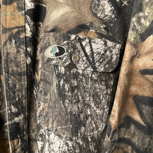 MOSSY OAK APPAREL Men’s BREAK Up Camo Long Sleeve Button Up 2XL/3XL Shirt Heavy - Picture 5 of 13