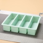 Silicone Butter Mold Tray 1 Count Rectangle with Lid for Butter, Pudding, S