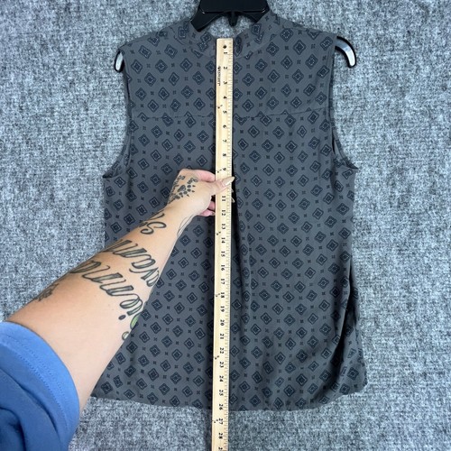 Loft Blouse Womens M Sleeveless Minimalist Officecore Workwear Modern Classic - Picture 7 of 8