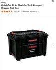 HUSKY Build-Out 22 In. Modular Tool Storage 2-Drawer Tool Box Brand New