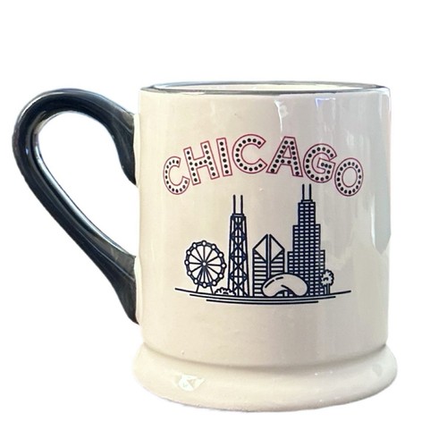 Taza de café CHICAGO Skyline Bean Navy Pier Willis Tower 12 OZ City Landmarks - Imagen 4 de 6