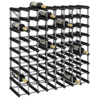 Weinregal FüR 72 Flaschen Schwarz Massivholz Kiefer