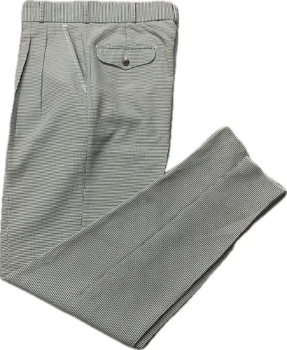 Vintage The Point Mens Dress Pant 32x36 Gray Houndstooth 90s Retro Deadstock - product listing photo