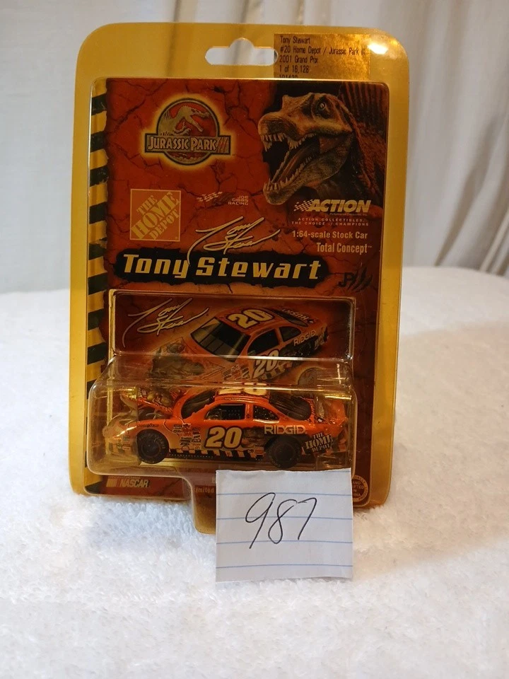 Tony Stewart 20 2001 escala 1:64 NASCAR diecast. Parque Jurásico 3 de colección  Foto 2 de 4