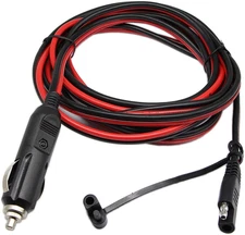 Cigarette Lighter SAE Battery Charger Cable,12V 15A Cigarette Lighter Plug to Wa