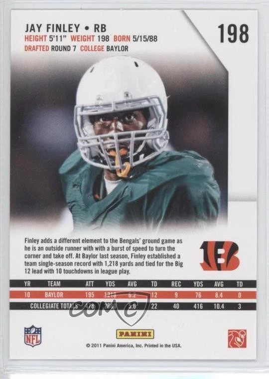 2011 Panini Rookies & Stars Longevity Rookie Jay Finley #198 RC - Image 2 of 2