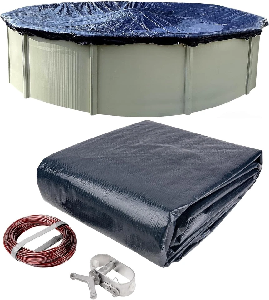 18’ Ft. round Pool Winter Cover for above Ground Pools – 8-Year Warranty, Cold a - Image 2 of 4
