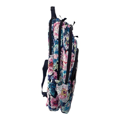 Neu mit Etikett Vera Bradley großer Campus Rucksack Laptoptasche Garden Grove Blumenmuster blau pink - Bild 6 von 10