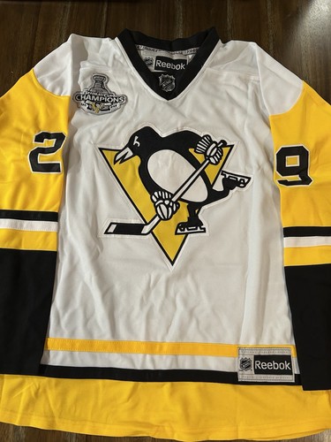 Camiseta deportiva cosida firmada por Marc-Andre Fleury de los Pittsburgh Penguins autografiada por Beckett - Imagen 4 de 5