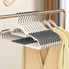 10pcs Heavy Duty Plastic Clothes Hangers Non Slip Scratch Resistant Drying Rack