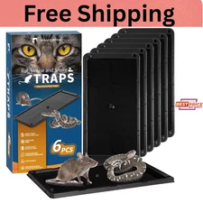 Mouse Glue Traps 6 Packs Large Glue Traps for Mice and Rats Indoor Sticky Traps