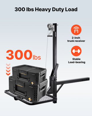 Hitch Deer Hoist with Lifting System Platform 300 lb Game Hoist Winch Lift