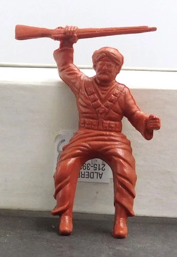 Marx 60mm Mounted Arab with a Rifle in Red Brown, Original