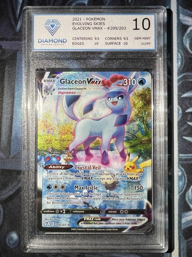 Glaceon VMAX (Alternate Art Secret) 209/203 Swsh07: Evolving Skies Holo - Bild 1 von 3
