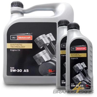 7 L LITER ORIGINAL FÜR FORD MOTORCRAFT A5 5W-30 MOTOREN-ÖL WSS-M2C913-A-B-Cd 905 - Bild 1 von 4
