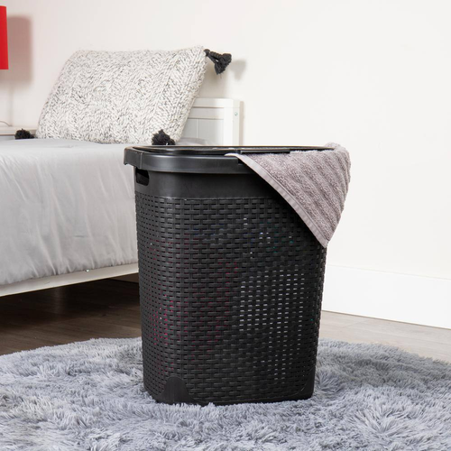 Black 21 In. H X 13.75 In. W X 17.65 In. L Plastic Modern 50 L Slim Ventilated R - Picture 7 of 7