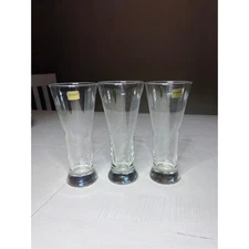 Luminarc USA Clear Glass Drinking Cups Glasses Set of 3 Barware vintage