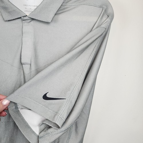 Nike Tiger Woods talla XL hombres dri fit gris golf polo ADV Advantage Masters - Imagen 6 de 13