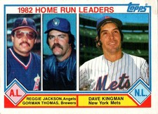 1983 Topps AL Home Run Leaders/Reggie Jackson/Gorman Thomas/Dave Kingman HOF