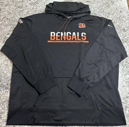Nike Cincinnati Bengals NFL On Field Hoodie Sweatshirt Herren 3XL schwarz Therma Fit