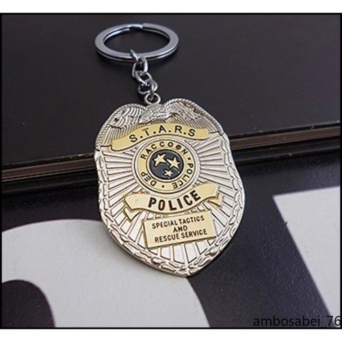 Resident Evil2 Raccoon City Police Department Stras Badge Necklace Keychain Gift - Picture 11 of 17