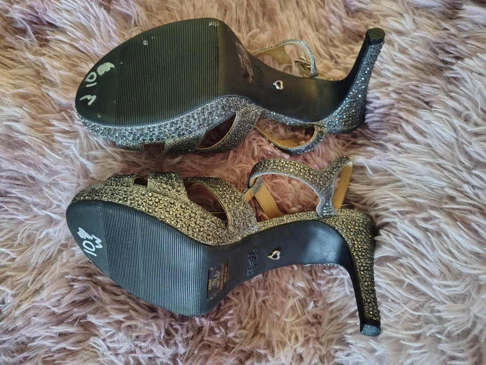 Thalia Sodi Women's Open Toe Special Occasion Slingback High Heel Silver Sz 9.5M - Image 4 of 4