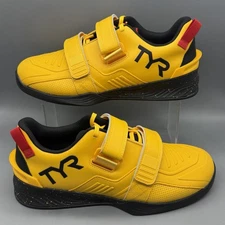 TYR L2 Lifter Unisex M 11.5 W 13 Weight Training Power Lifting Gym Shoes Yellow