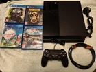 Sony PlayStation 4 PS4 500GB  Black With 5 games.