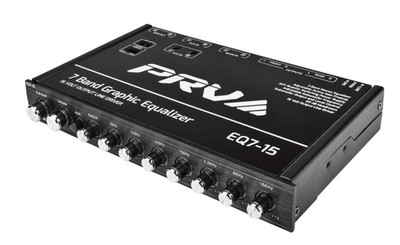 PRV EQ715 Car Audio Equalizer 7 Band 1/2 Din 6 Channel RCA Output Graphic EQ