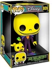 Funko Pop! Vinyl Jumbo Disney 10" Jack Skellington with Zero  (Black Light) #809
