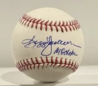 Reggie Jackson Autographed Signed OML Baseball Mr October Inscription JSA