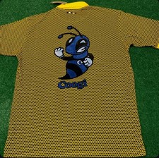 Vintage Y2K COOGI Bumblebee Hip Hop Polo Collard Shirt Mens Sz XL Yellow NWT