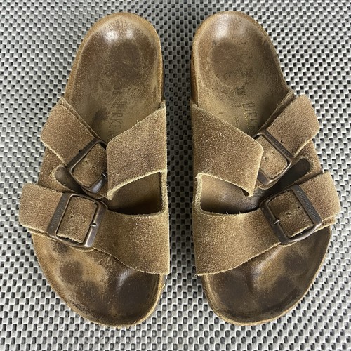 Birkenstock Arizona Sandals Womens 35 Brown Buckle Casual Made In Germany - Picture 4 of 11