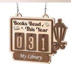 Books Read This Year Counter, Book Counter Sign for Reading Natural Wood 