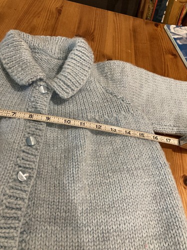 Vintage Girl's CHILD size knit/crochet sweater COAT - Picture 12 of 13