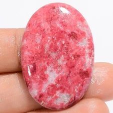 Natural Pink Thulite Oval Shape Cabochon Loose Gemstone 49.5 Ct 36X24X5mm X21797